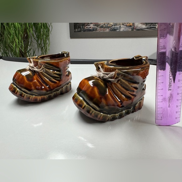 Vintage ceramic boots ( Ashtray ) 1950-60 from Japan like new - Picture 9 of 10